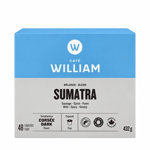 Café William Coffee Pods Dark Roast Sumatra 48 K-Cup 432 g
