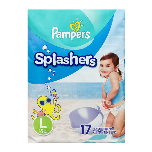 Pampers Splashers Swim Diapers Size L 17 Count