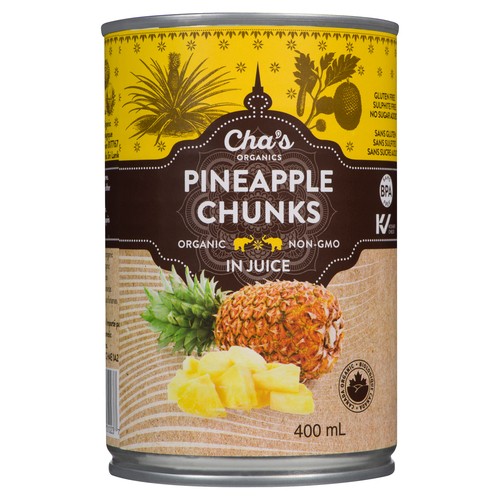 Cha's Organics Gluten-Free Chunks In Juice Pineapple 400 ml