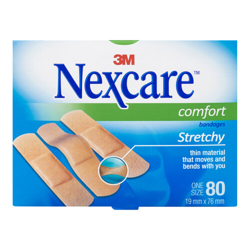 3M Nexcare Comfort Bandages Stretchy 80 Count