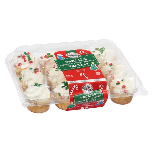 Two-Bite Christmas Cupcakes Vanilla 284 g (Frozen)