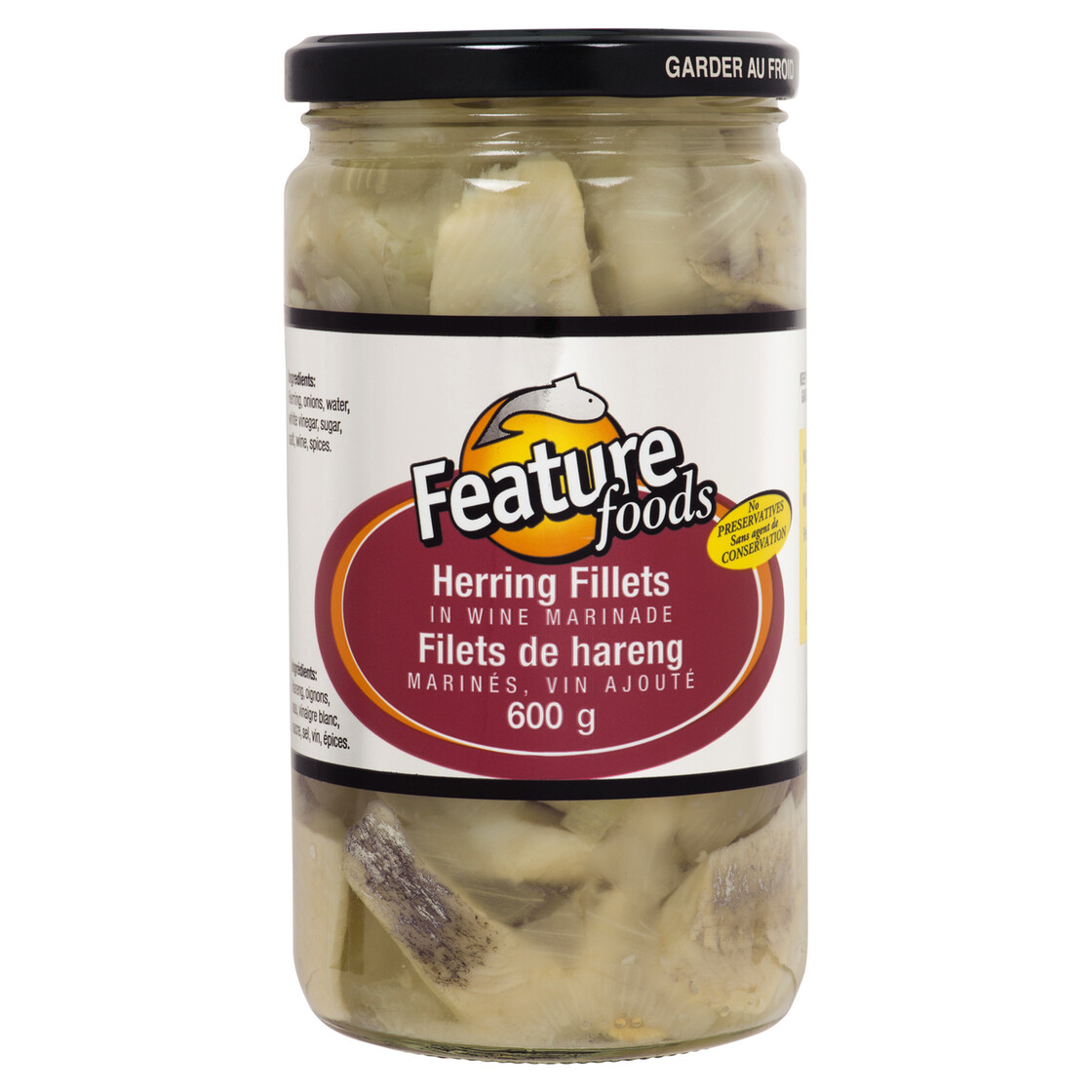 Feature Foods Pickled Herring Fillets in Wine Marinade 600 g Voilà