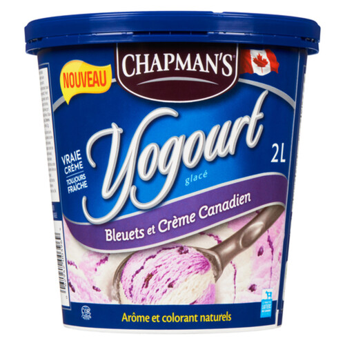 Chapman's Frozen Yogurt Canadian Blueberries & Cream 2 L