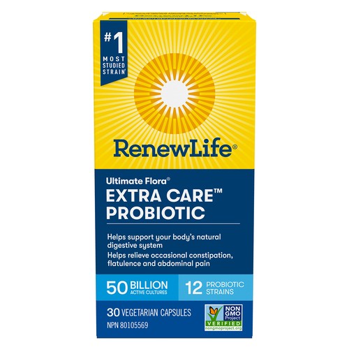 Renew Life Extra Care Probiotic Vegetarian Capsules 30 Count