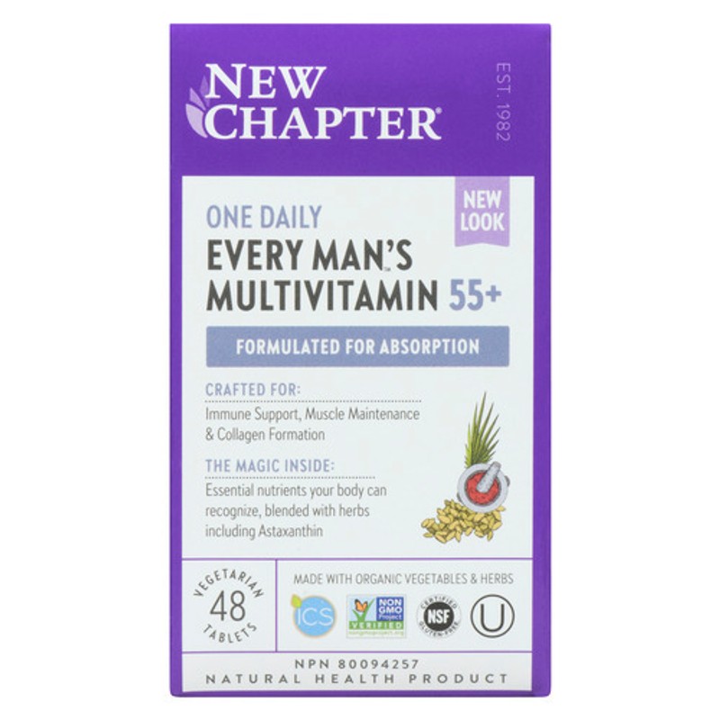 New Chapter Organic Multivitamin Man's One Daily Tablets 48 Count ...