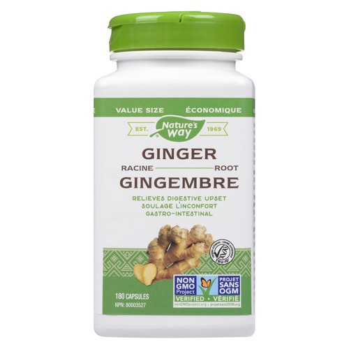 Nature's Way Ginger Root Capsules 180 Count