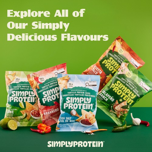 SimplyProtein Tortilla Protein Chips Hint Of Lime 130 g