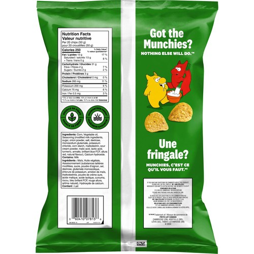 Munchies Tortilla Chips Supreme Sour Cream And Onion Flavoured 245 g