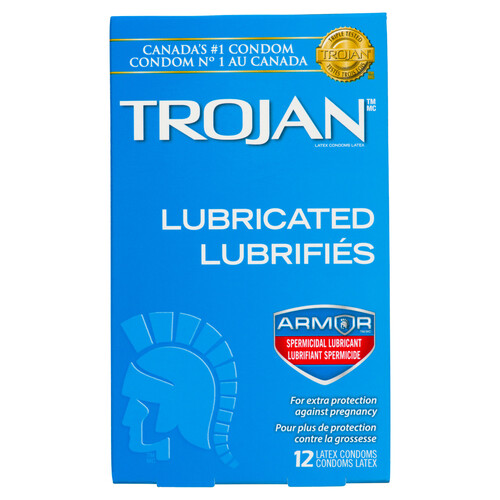 Trojan Spermicidal Lubricant Condoms 12 Count