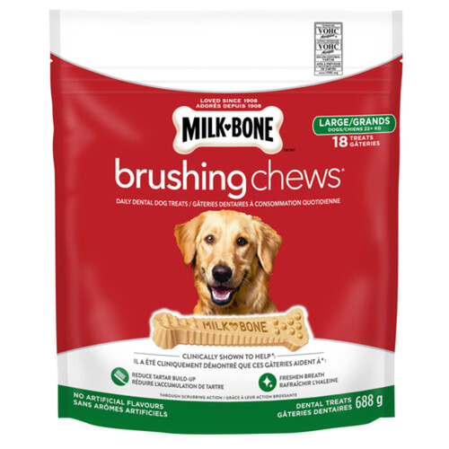 Milk-Bone Dog Treats Brushing Chews Large Breed 18 Pack 688 g