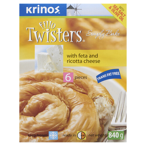 Krinos Fillo Twisters Cheese 840 g (frozen)