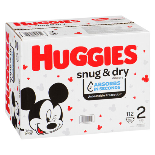 Huggies Diapers Snug & Dry Size 2 Giga 112 Count