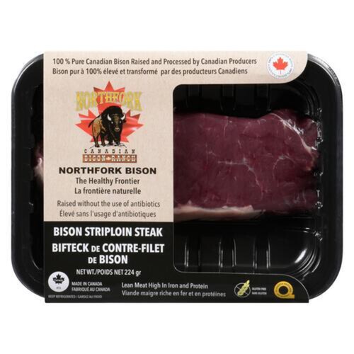 Northfork Striploin Bison Steak 224 g