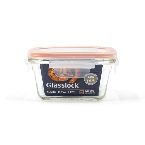 Glasslock Container Square 405 ml 1 Count