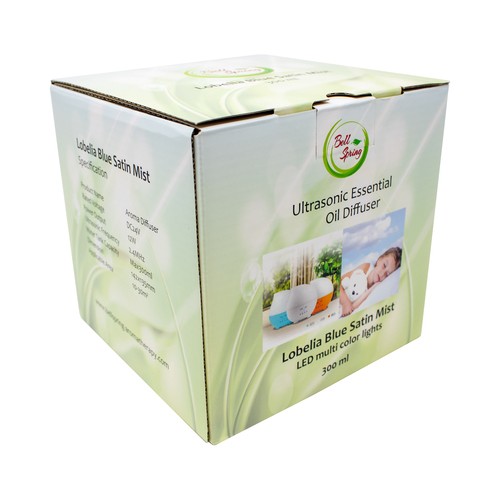 Bell Spring Ultrasonic Essential Oil Diffuser Lobelia Blue Satin Mist 1 Pack