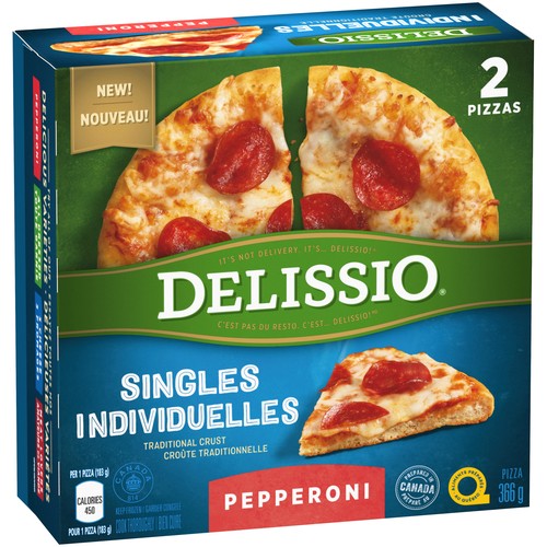 Delissio Frozen Singles Pizza Pepperoni 2 Pizzas x 183 g