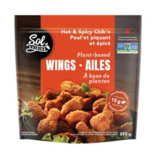Sol Cuisine Plant-Based Frozen Chik’n Wings Hot & Spicy 255 g
