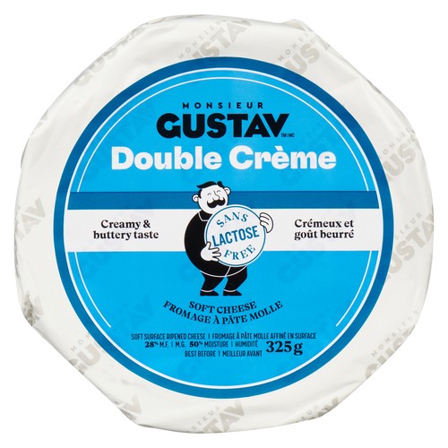 Monsieur Gustav Lactose-Free Cheese Double Creme Bloomy Rind 325 g