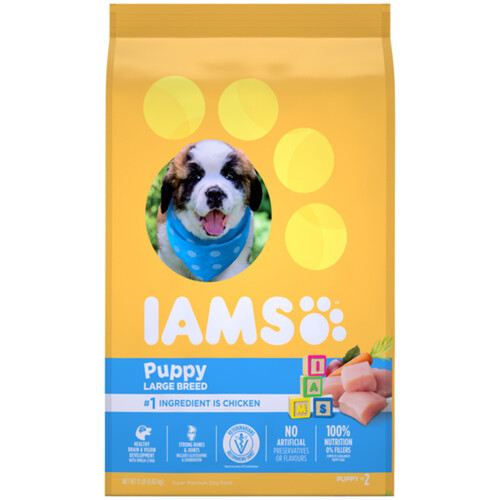 IAMS Large Breed Puppy Dry Dog Food Chicken And Whole Grains 6.8 kg