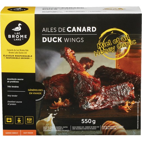 Brome Lake Frozen Duck Wings Honey Garlic 550 g