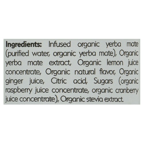 Mateina Organic Yerba Mate Sparkling Energy Drink Raspberry Yuzu 355 ml (can)
