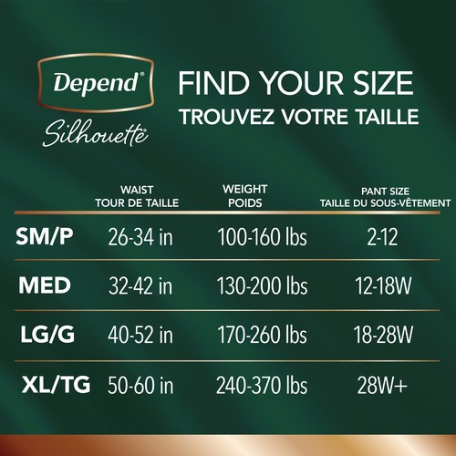 Depend Silhouette Women Incontinence Underwear Pink Medium 14 Count