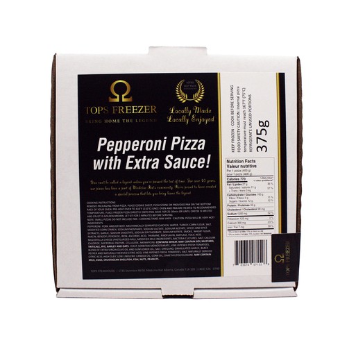 Tops Freezer Frozen Pizza Pepperoni Extra Sauce 375 g