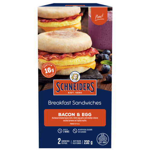 Schneiders Breakfast Sandwiches Bacon & Egg 232 g