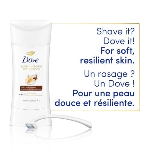 Dove Advanced Care Antiperspirant Vanilla & Cocoa Butter Scent Deodorant 74 g
