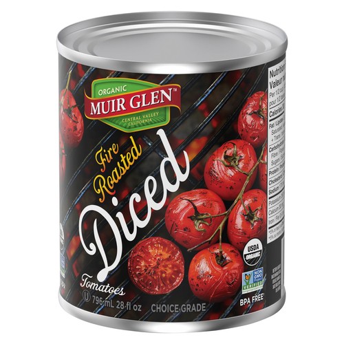 Muir Glen Organic Diced Tomatoes Fire Roasted 796 ml