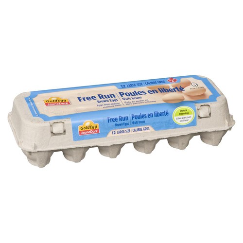Gold Egg Brown Eggs Free Run Large 12 Count