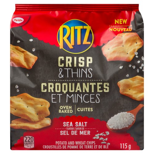 Christie Ritz Crisp & Thin Sea Salt Crackers 115 g