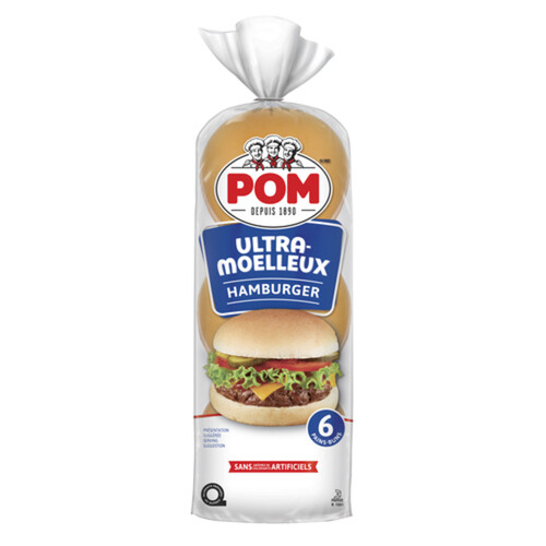 POM Ultra Soft Hamburger Buns 6 Pack