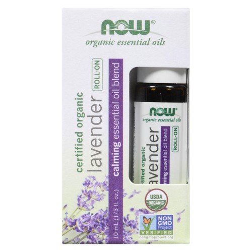 Now Organic Calming Essential Oil Roll-On Lavender 10 ml