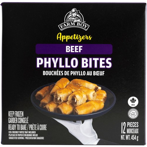 Farm Boy Frozen Appetizer Phyllo Bites Beef 454 g