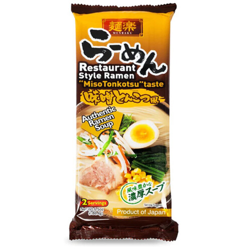 Hikari Menraku Miso Tonkotsu 2 Pack Ramen Noodles 186.4 g