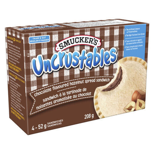 Smucker's Uncrustables Sandwich Chocolate Hazelnut 4 x 52 g (frozen)