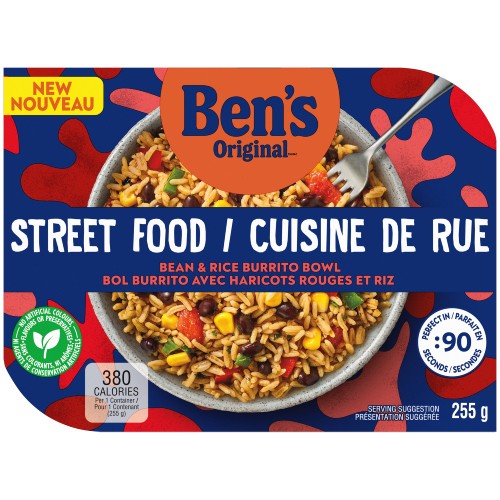 Ben's Original Street Food Bean & Rice Burrito Bowl Prepared Entrée 255 g