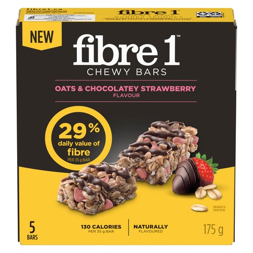 Fiber One Chewy Bars Oatmeal Chocolatey Strawberry 5 Pack 175 g