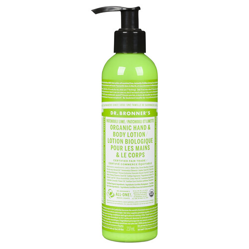 Dr. Bronner's Organic Hand & Body Lotion Magic Soaps Patchouli Lime 237 ml
