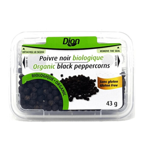 Les Aliments G. Dion Foods Organic Black Peppercorn 43 g