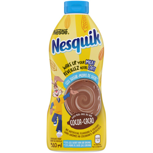 Nestlé Nesquik Less Sugar Chocolate Syrup 510 ml (bottle)