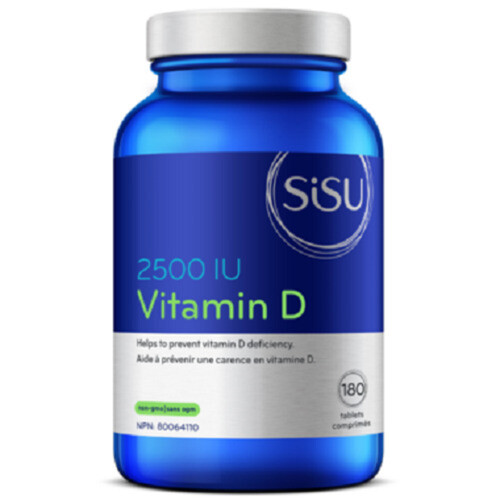 Sisu Vitamins 2500 IU Vitamin D3 180 Tablets