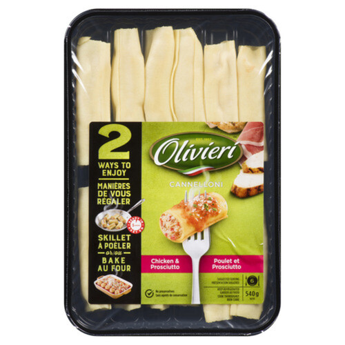 Olivieri Pasta Chicken & Prosciutto Cannelloni Family Pack 540 g