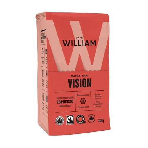 Café William Beans Medium Roast Espresso Grind Vision 300 g