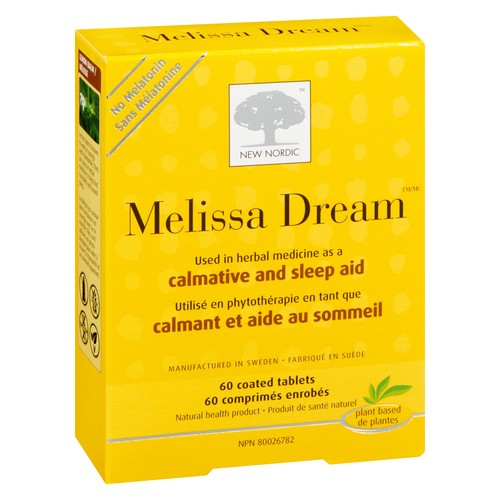 New Nordic Melissa Dream Coated Tablets 60 Count