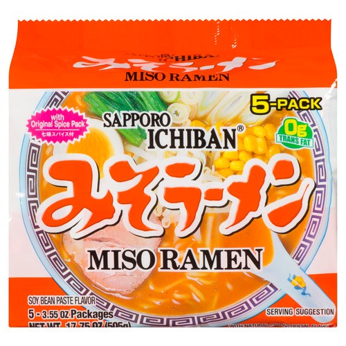 Sapporo Ichiban Instant Noodles Miso Ramen Soy Bean 505 g