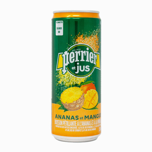 Perrier Sparkling Water Pineapple & Mango 6 x 330 ml (cans)