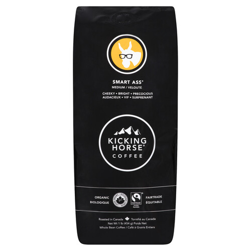 Kicking Horse Organic Whole Bean Coffee Smart Ass Medium Roast 454 g