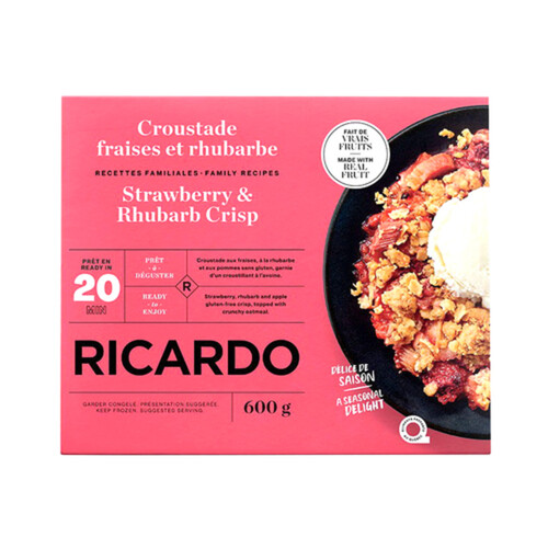 RICARDO Frozen Crisp Strawberry Rhubarb 600 g